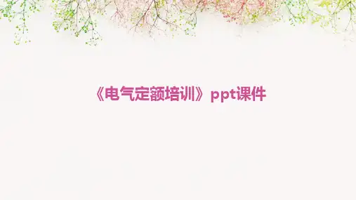 《电气定额培训》课件