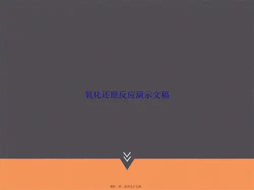 氧化还原反应演示文稿讲课文档