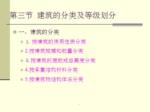 建筑的分类与等级划分