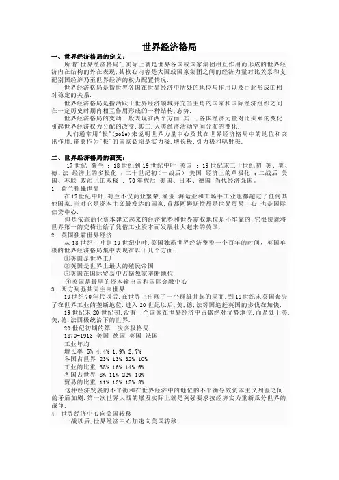 世界经济格局