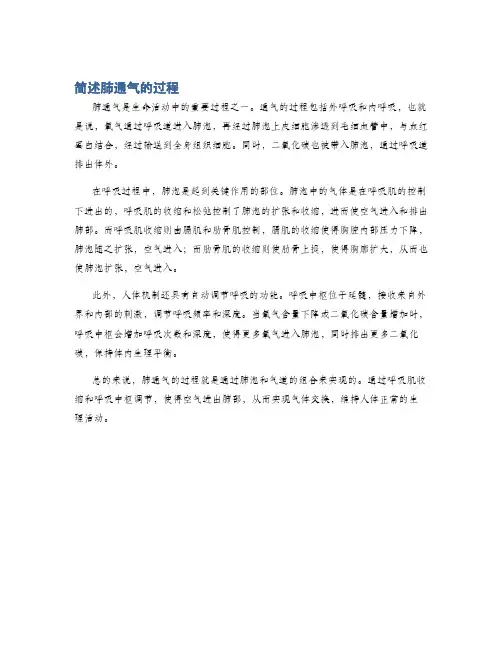 简述肺通气的过程