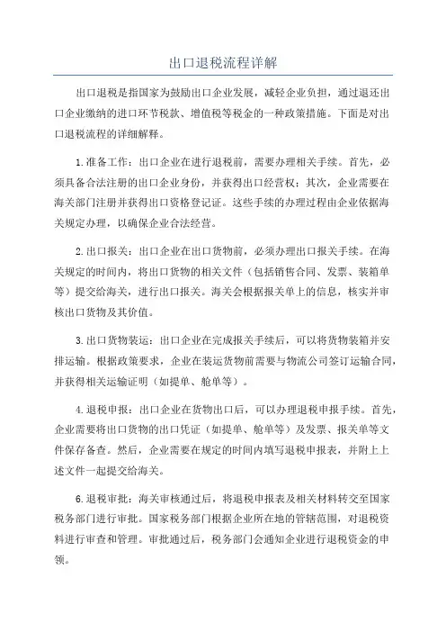 出口退税流程详解