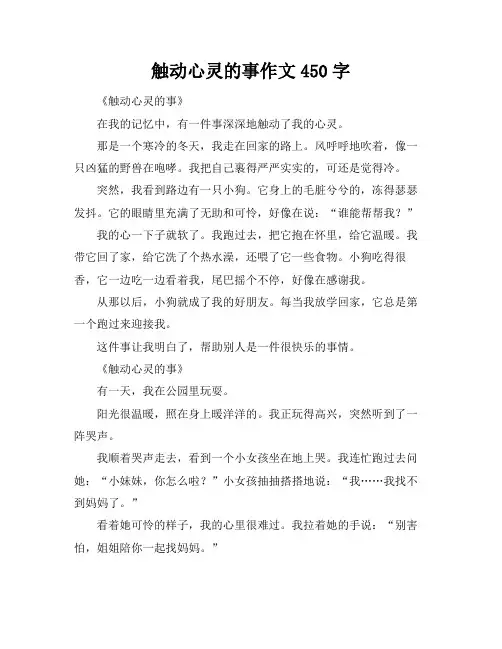 触动心灵的事作文450字