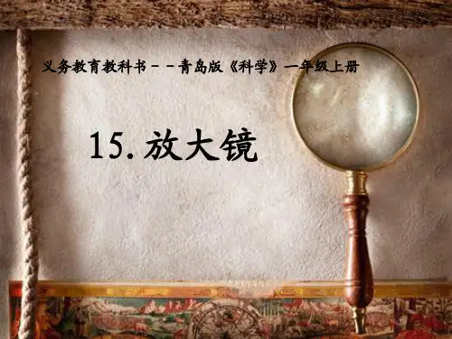 2017秋一年级科学上册第15课放大镜课件1青岛版六三制