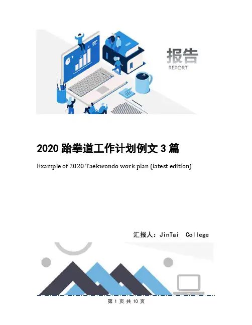 2020跆拳道工作计划例文3篇