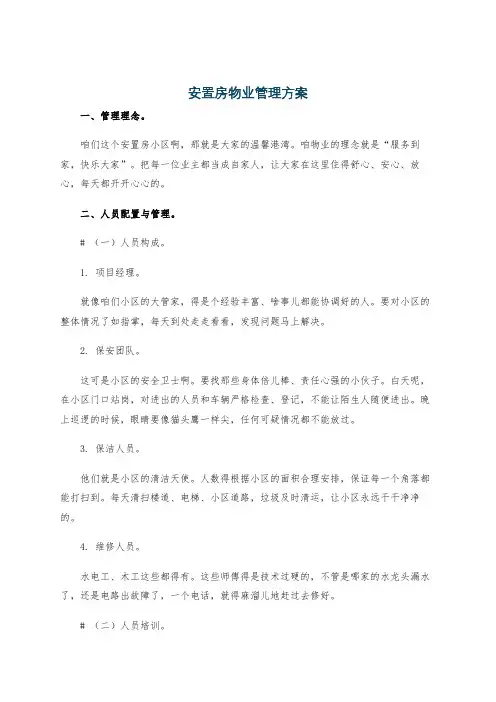 安置房物业管理方案
