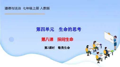 统编版七年级道德与法治上册作业课件 第八课 探问生命 第2课时 敬畏生命