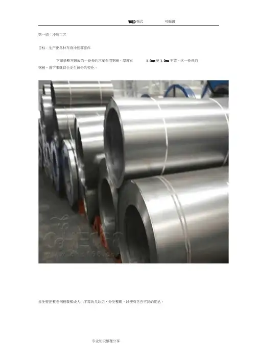 汽车整车生产四大工艺设计流程