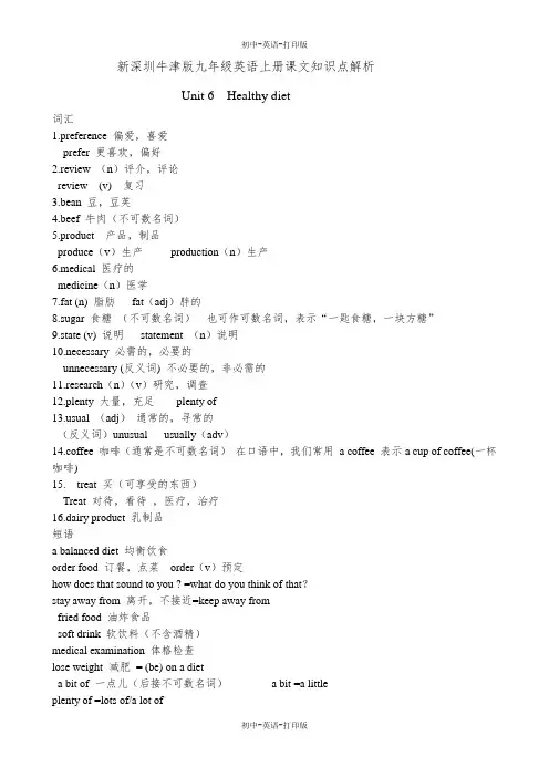 沪教牛津版-英语-九上-九上Unit6知识点语法精讲精练