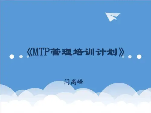 企业培训-MTP管理培训闫高峰老师 精品