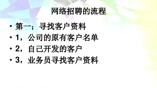 网络招聘的流程