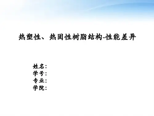 热塑性、热固性树脂结构-性能差异 2讲解
