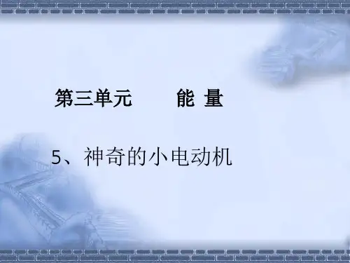 教科版科学六年级上册《神奇的小电动机》教学课件