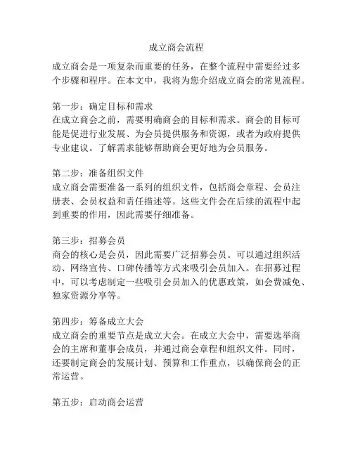 成立商会流程