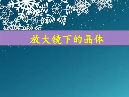 六年级下册科学课件-1.3 放大镜下的晶体｜教科版 (共13张PPT)