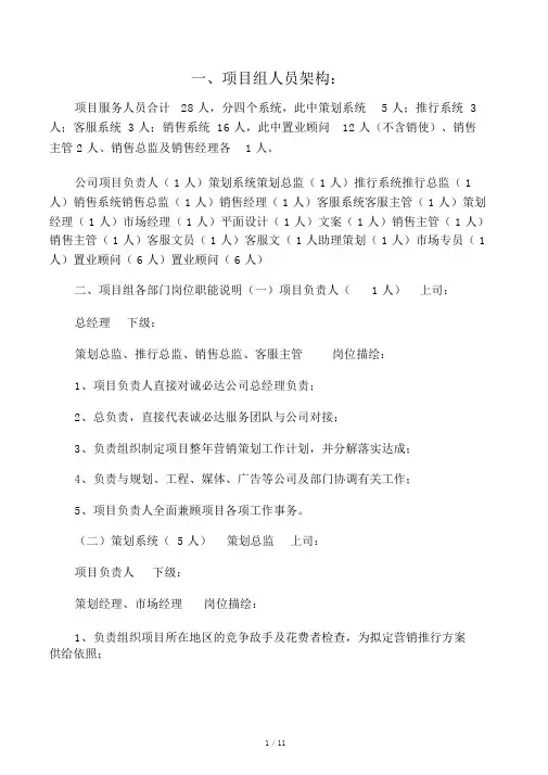 项目组织架构