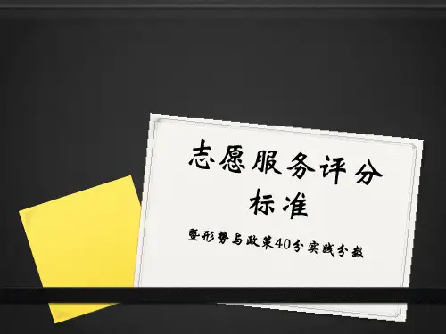 志愿服务评分标准