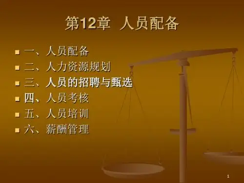 管理学第12章  人员配备