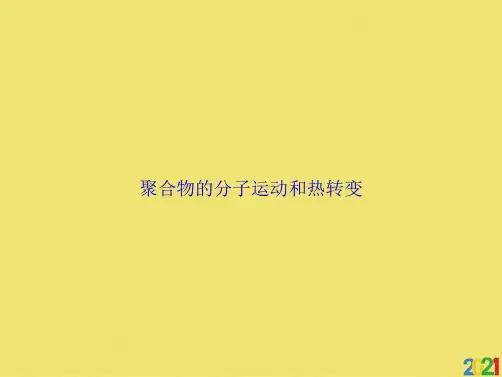 聚合物的分子运动和热转变全套PPT