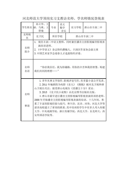 访名师