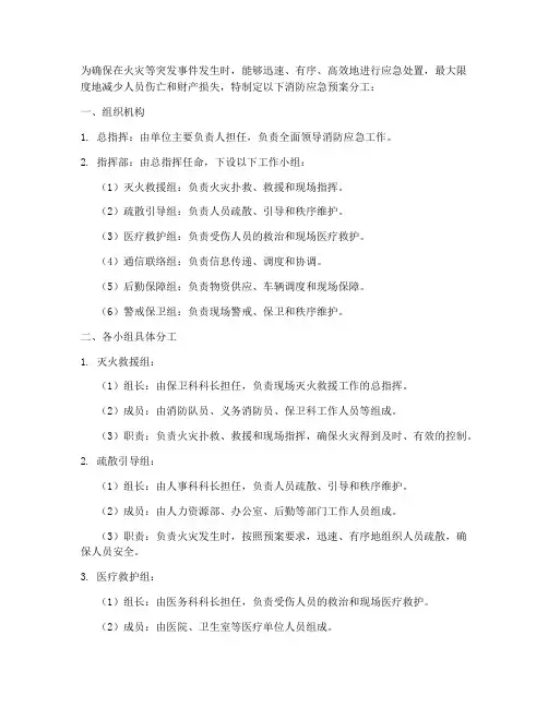 消防应急预案分工