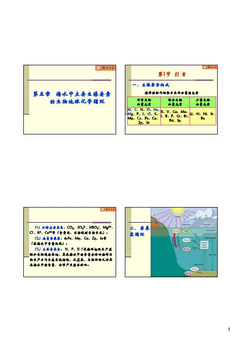 海水生源要素
