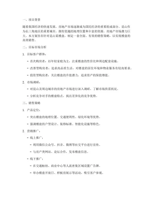 昆山楼盘销售方案