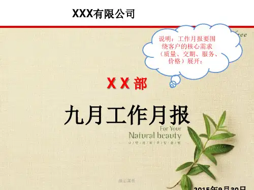 汇总工作月报模板.ppt