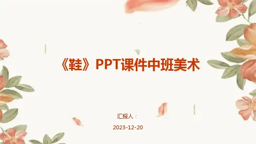 《鞋》PPT课件中班美术