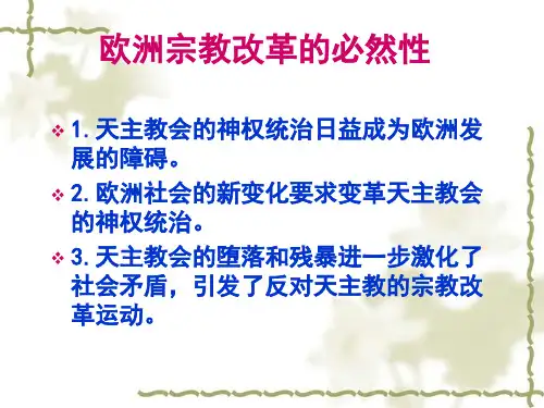 欧洲各国的宗教改革