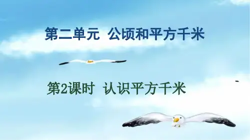 第二单元公顷和平方千米第2课时认识平方千米课件