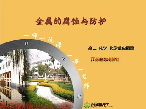 高中化学苏教版选修四 1.3 金属的腐蚀与防护 (共17张PPT)