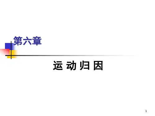 体育心理学课件第六章 运动归因
