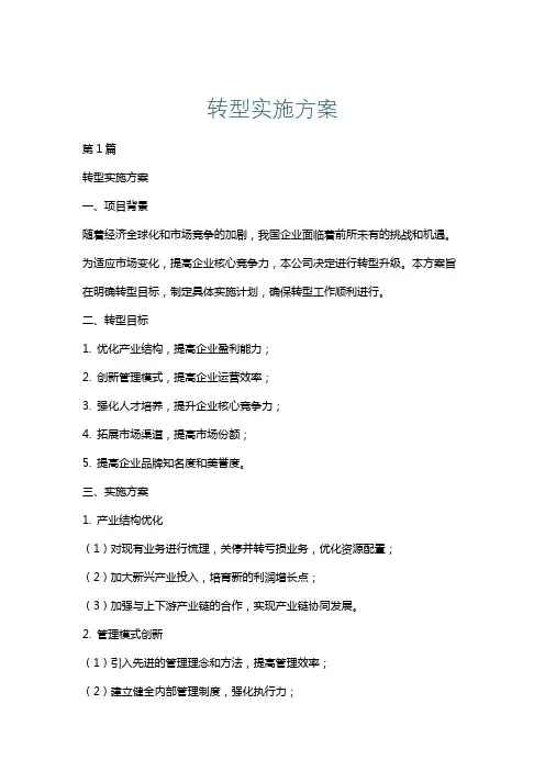 转型实施方案