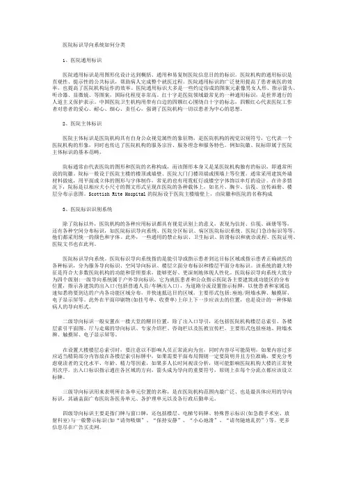 医院标识导向系统如何分类