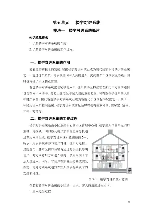 第五单元楼宇对讲系统(已修改,但需要更换两张图片)
