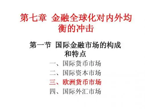 第七章(新编)  金融全球化对内外均衡的冲击1