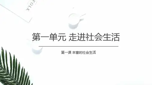 第一课 丰富的社会生活