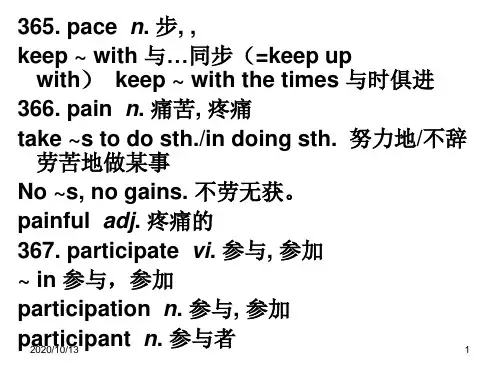 专升本英语必考词汇PPPT课件