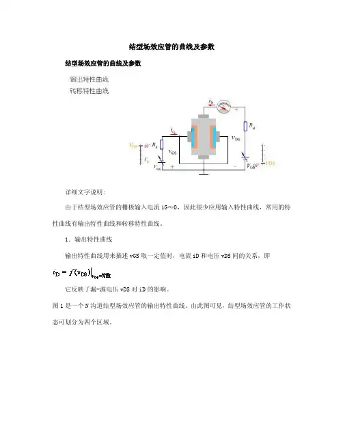 结型场效应管的曲线及参数