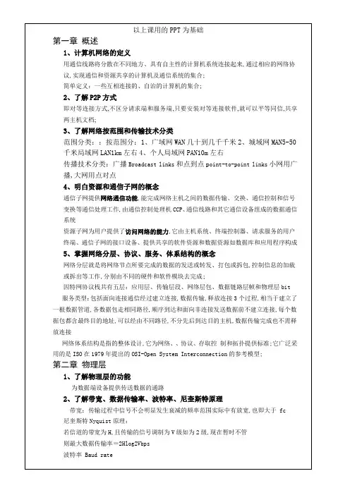 计算机网络知识点完整版