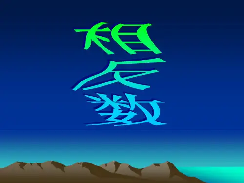 人教版七年级上册数学课件相反数PPT完整版