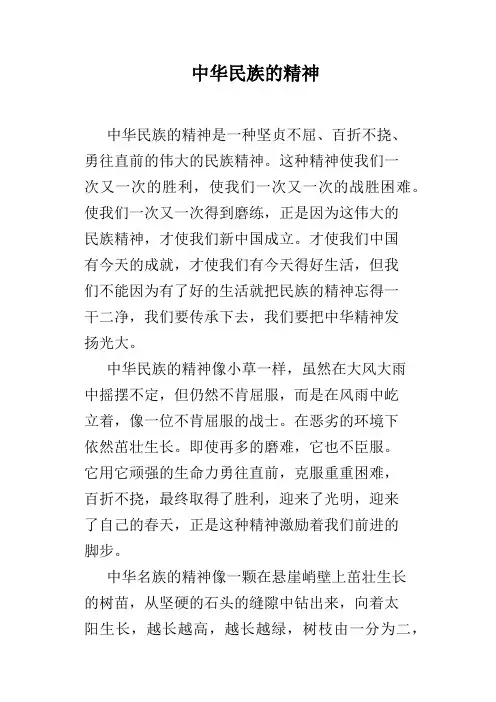 中华民族的精神