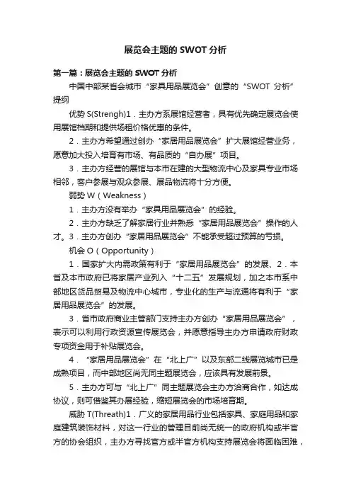 展览会主题的SWOT分析