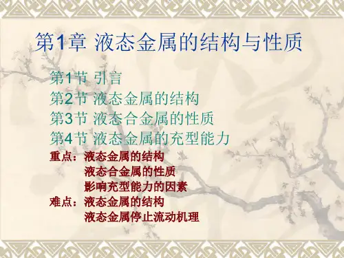 第一章 液态金属的性质
