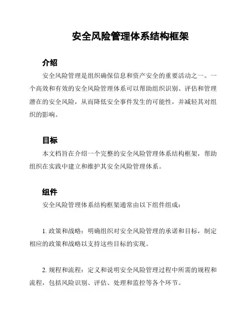 安全风险管理体系结构框架