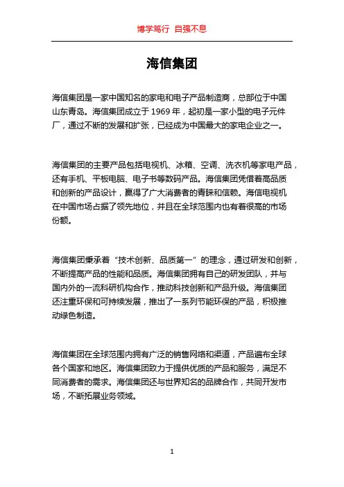 海信集团_精品文档
