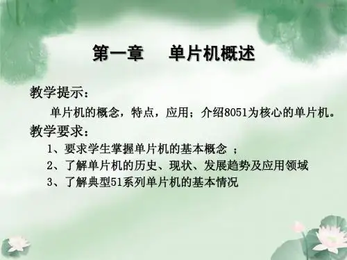 单片机原理与接口技术第1章