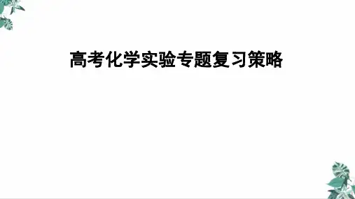 高考化学实验专题复习策略讲座精品PPT课件