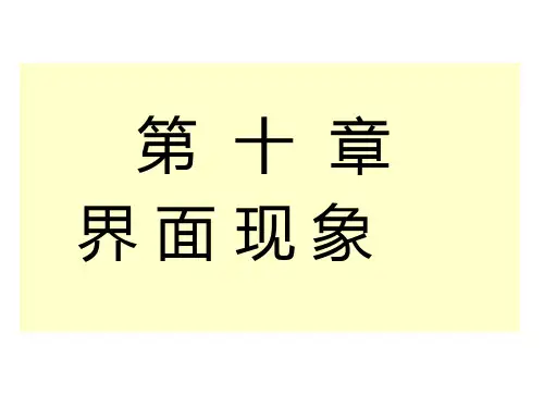 第十章界面现象.ppt